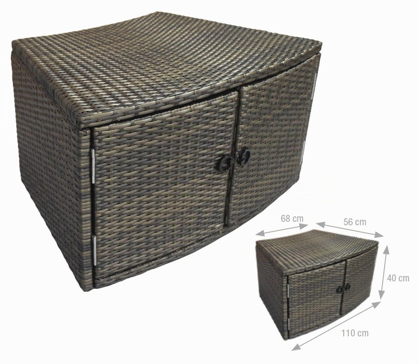 Vasca Idromassaggio da Esterno Semirigida Riscaldata 4+2 Posti con Mobili Ø184x73 cm NetSpa Vita Premium Marrone