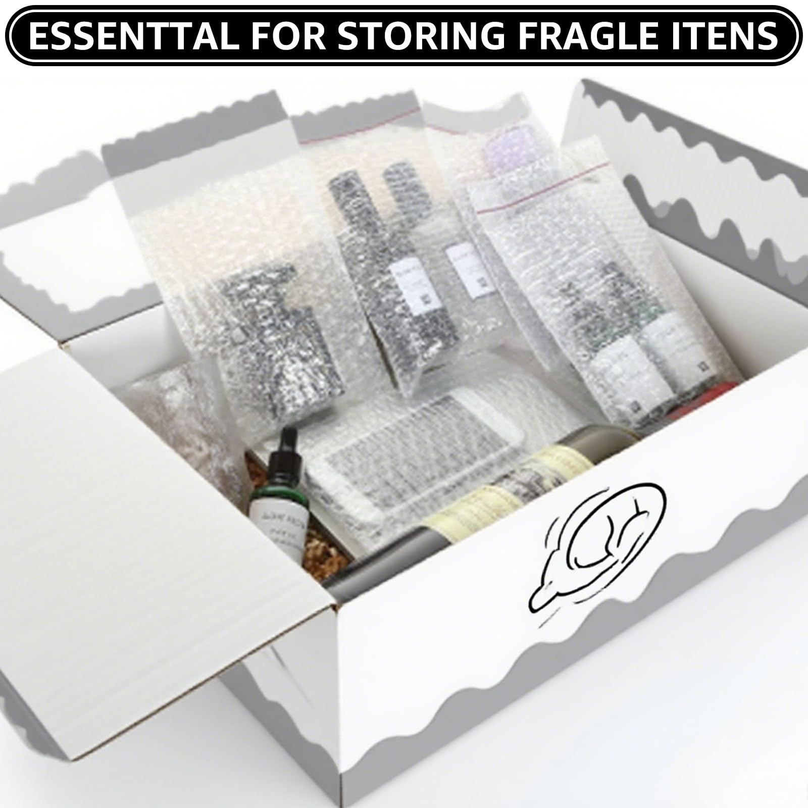CYEER Lot de 100 sacs à bulles autocollants - 10 x 20 cm - Pour emballage d'expédition - Rembourrage résistant aux chocs