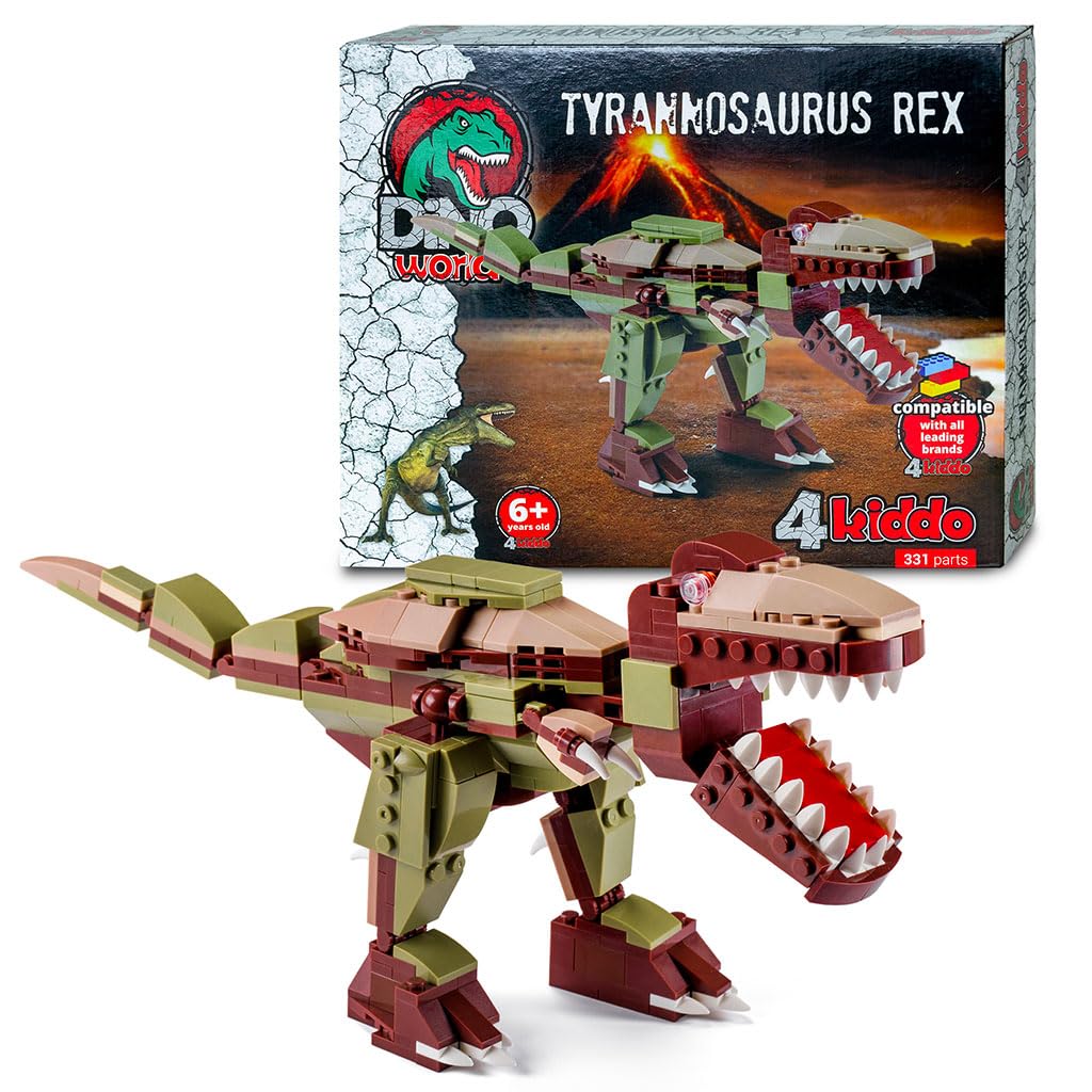 4Kiddo Tirannosauro Dinosauro Lego Compatibile 331 Mattoncini