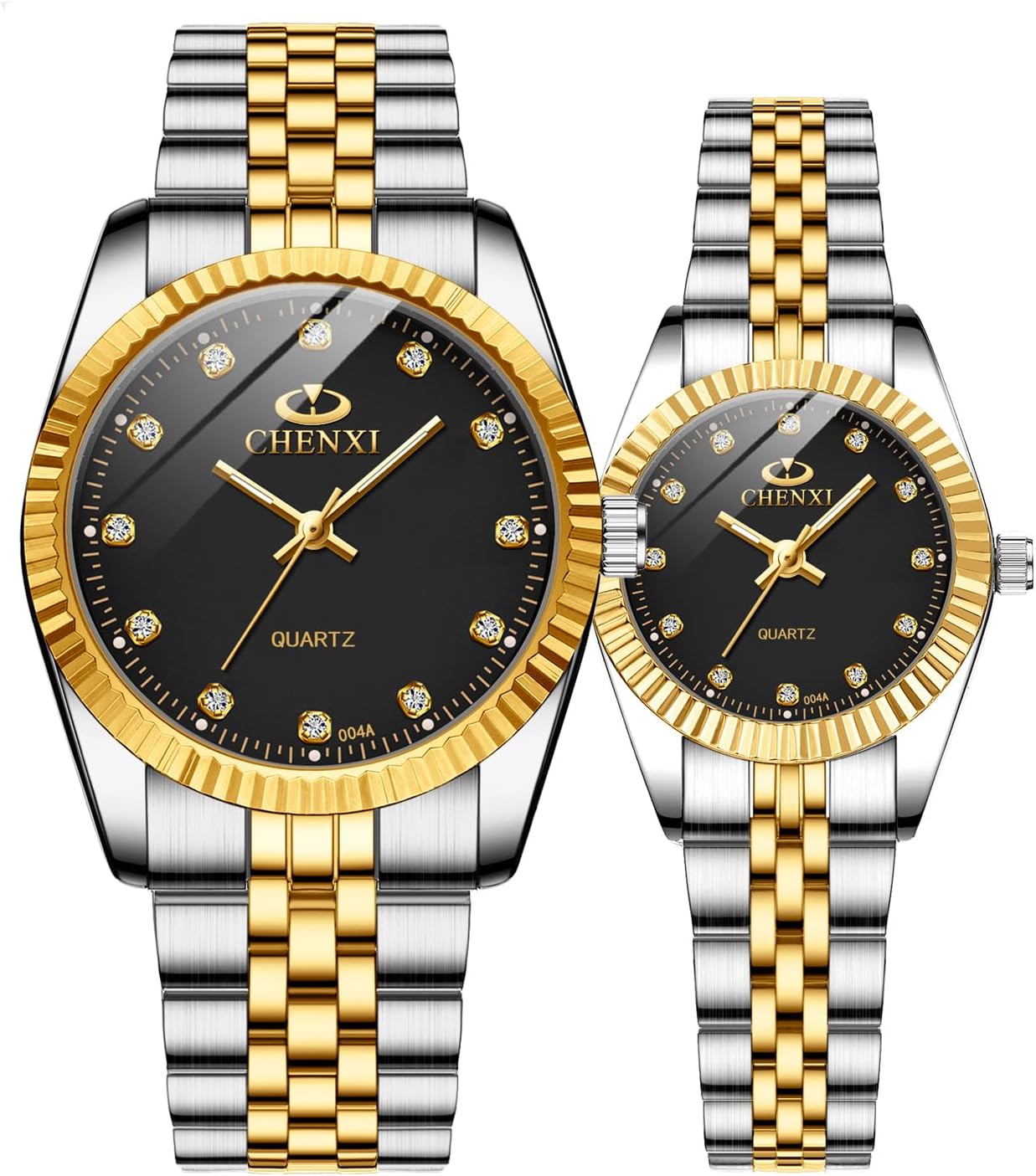 MASTOP Couple Watches Swiss Brand Golden Watch Men Women Stainless Steel Waterproof Quartz Watch…