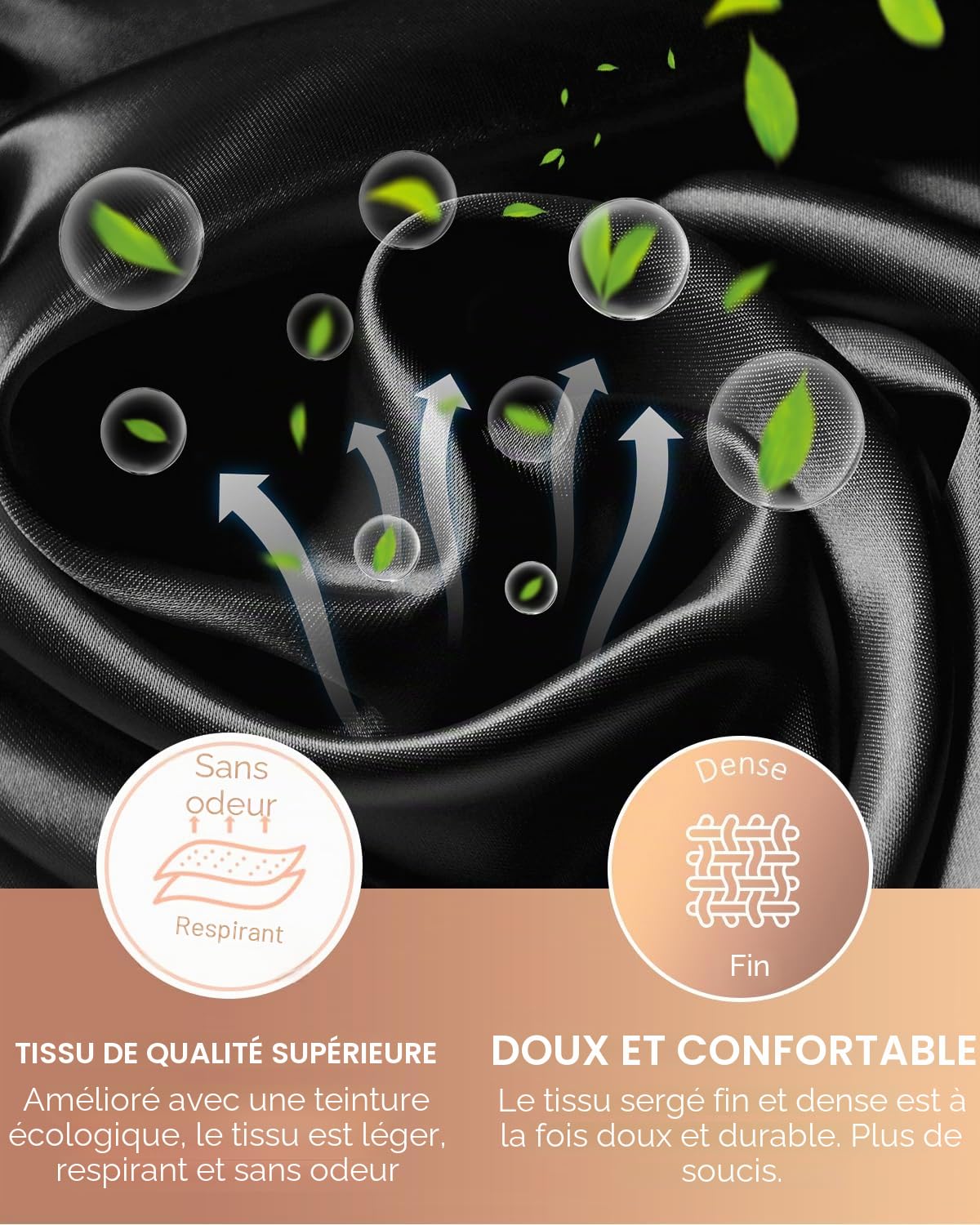 mikimini Bonnet de Douche Noir pour Femmes aux Cheveux Longs, Grande Bonnets de Douche Réutilisables et Imperméables pour Hommes, Bonnet de Bain à Double Couche pour Cheveux Épais et Bouclés