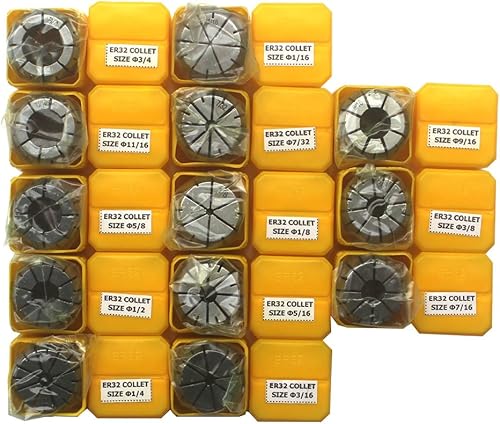 KIPA Juego de 13 pinzas de resorte ER32 116" 18" 316" 732" 14" 516" 38" 716" 12" 916" 58" 1116" 34" CNC Super precisión para herramientas de torno