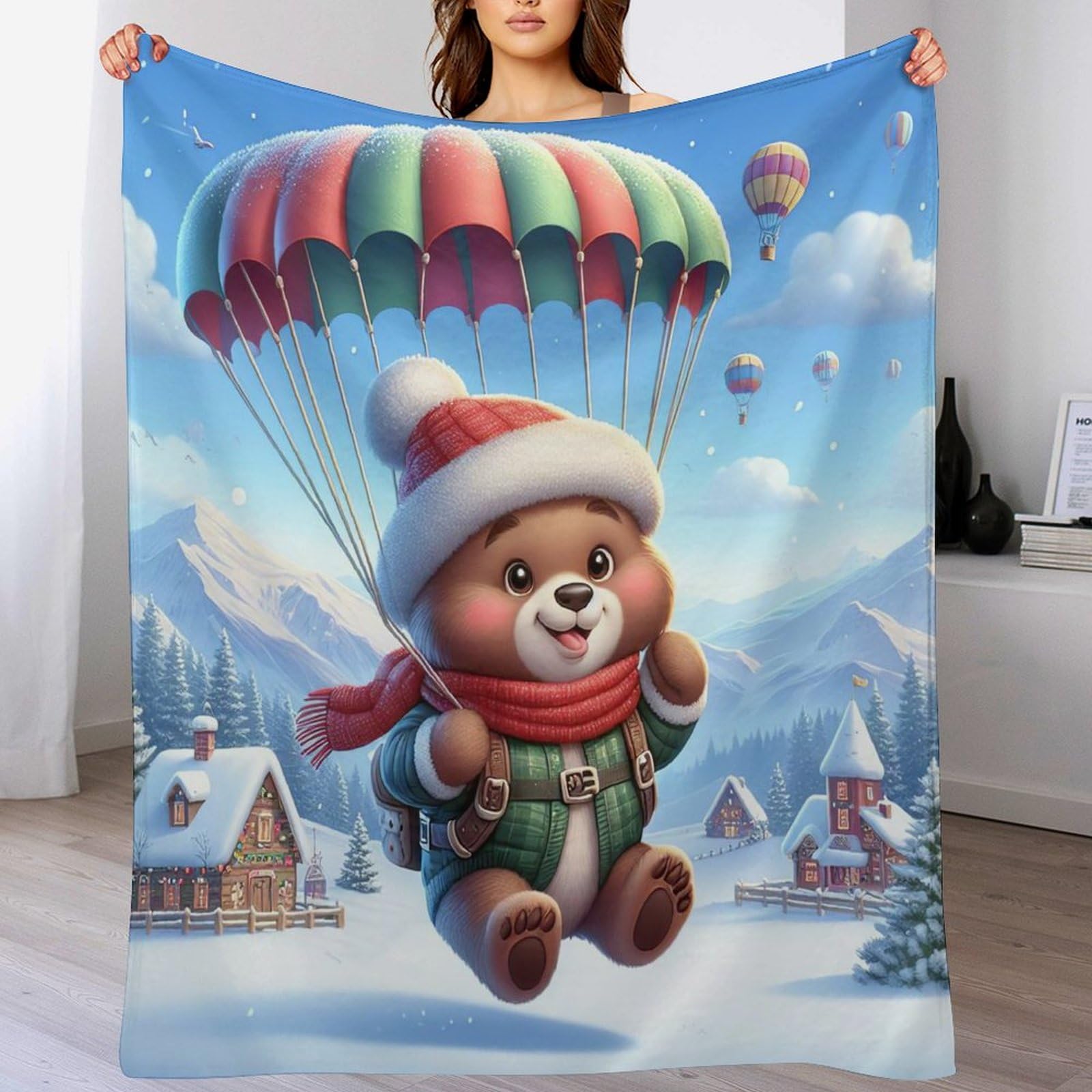 Couverture Polaire Ours contre les Nuits Fraîches | Plaid Lit Flannel