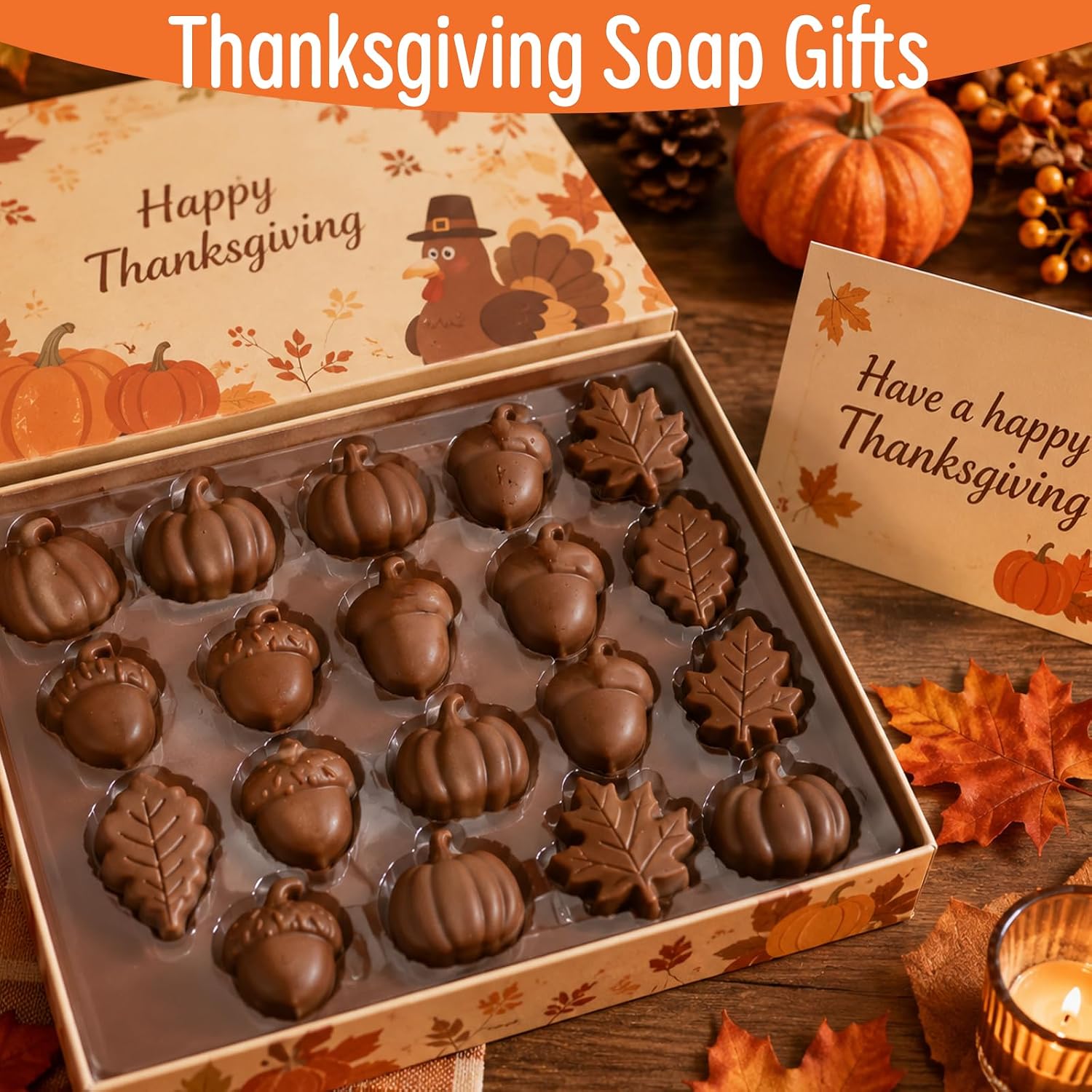 Thanksgiving Soap Molds, 3 Pack Thanksgiving Fall Candle Molds