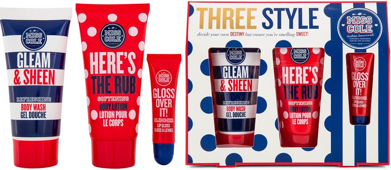 Grace Cole Miss Cole Three Style for Teens: 100ml Body Wash + Lotion + Lip Gloss