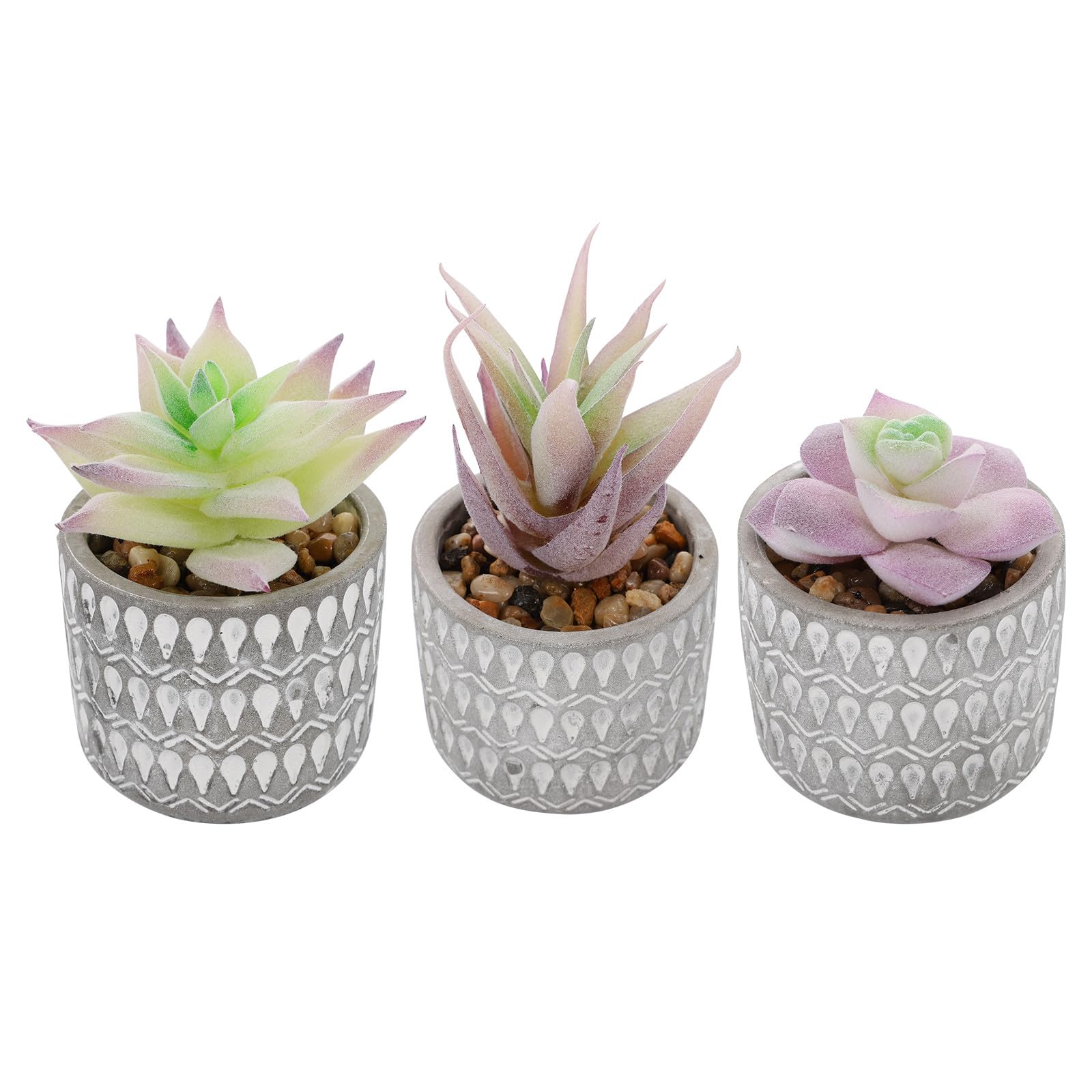 Plantes Grasses Artificielles Intérieur Mini Succulentes Décoratives Pot Céramique Lot