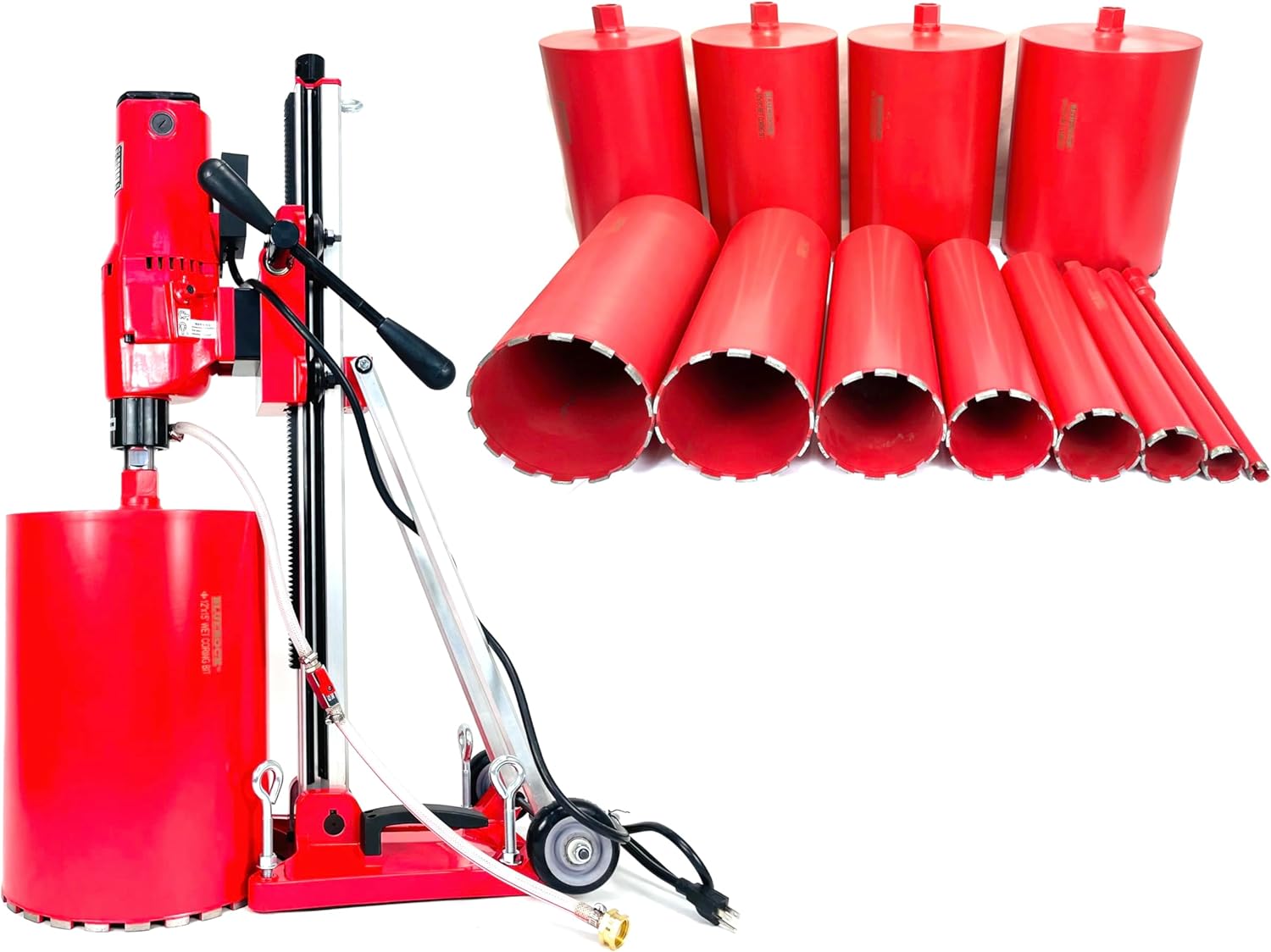 BLUEROCK 12Z1 T/S Concrete Core Drill with Tilting Stand & 1"-12" Wet Diamond Bit Set PACKAGE DEAL