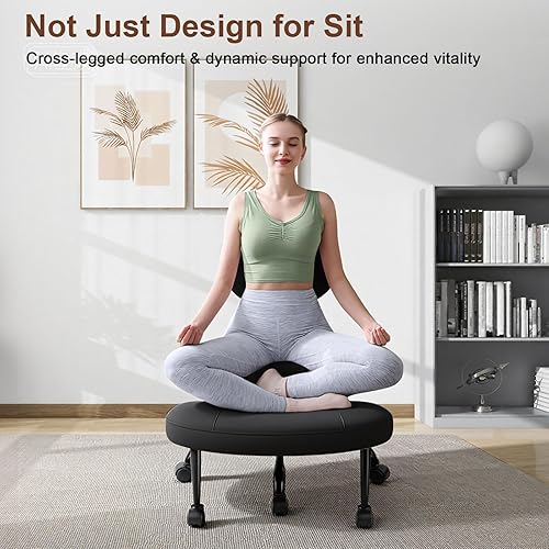 Miniatura 9 de Silla de oficina ejecutiva, silla de escritorio ergonómica y cómoda con reposabrazos y ruedas abatibles acolchados, piel sintética, resistente,