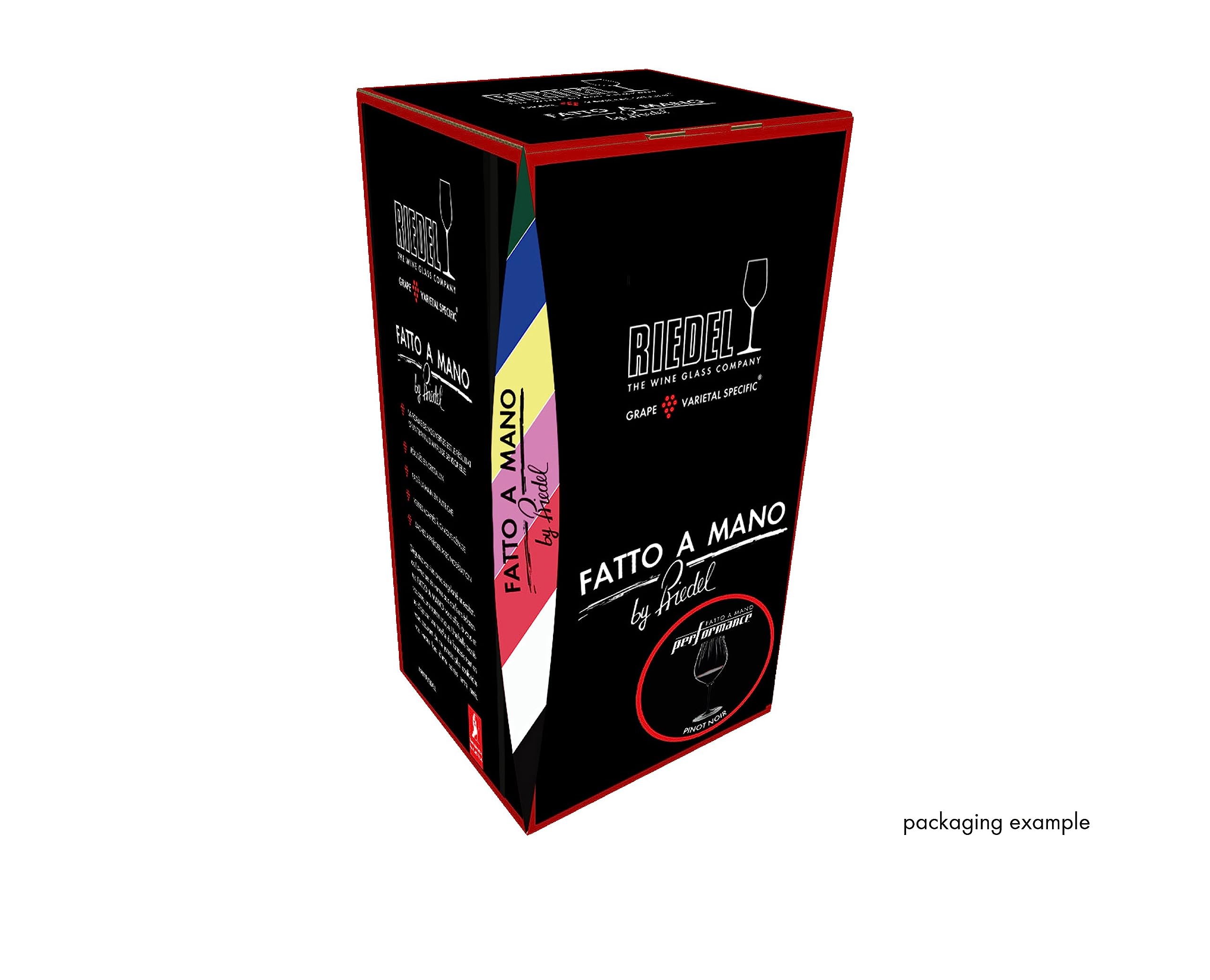 RIEDEL Fatto A Mano Performance Blauburgunder - Schwarzer - Einzelpackung, Weinglas, Kristallglas, Spülmaschinenfest - 4884/67D