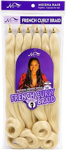 Meisha Hair French Curly Crochet Braid, 28 inch, Colour 613 Blonde