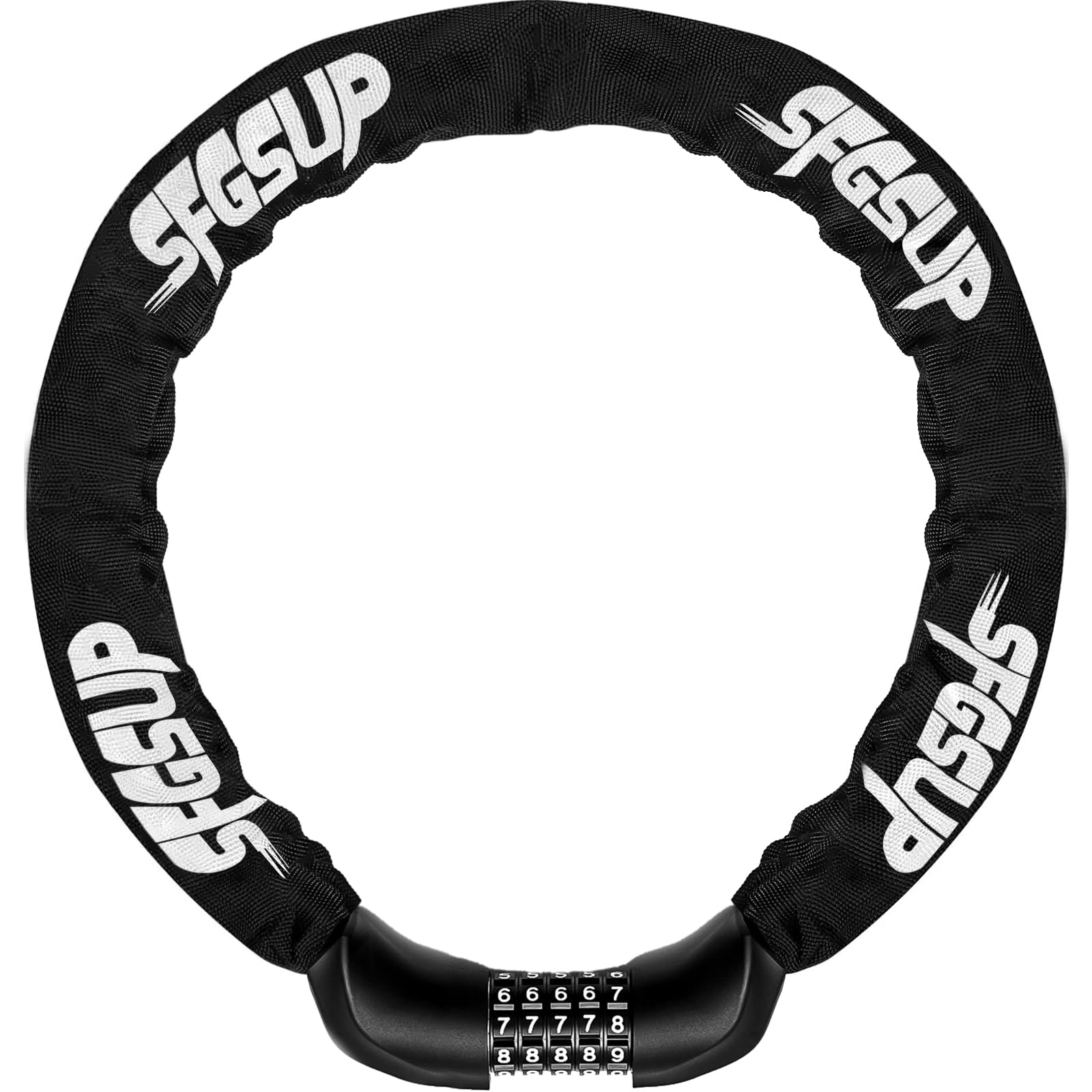 SFGSUP Bike Lock Heavy Duty, Combination Bicycle Chain Lock with 5-Digit  Code, 6mm x 90cm High Security Bike Locks, Cycle Locks for Bicycle/Door/Gate
