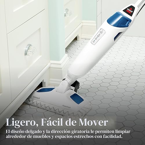 Vista 5 de Bissell Power Fresh - Trapeador de vapor con desinfección natural, vaporizador de piso, limpiador de azulejos y de piso de madera dura con limpiador