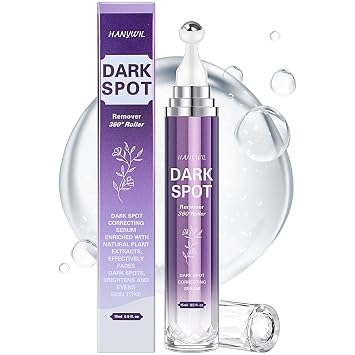 HANYWIL Dark Spot Remover for Face and Body, Dark Spot Corrector Serum with Vitamin C, Kojic Acid & Alpha Arbutin Age Spot, Sun Spot, Roller Applicator Skin Care Serum