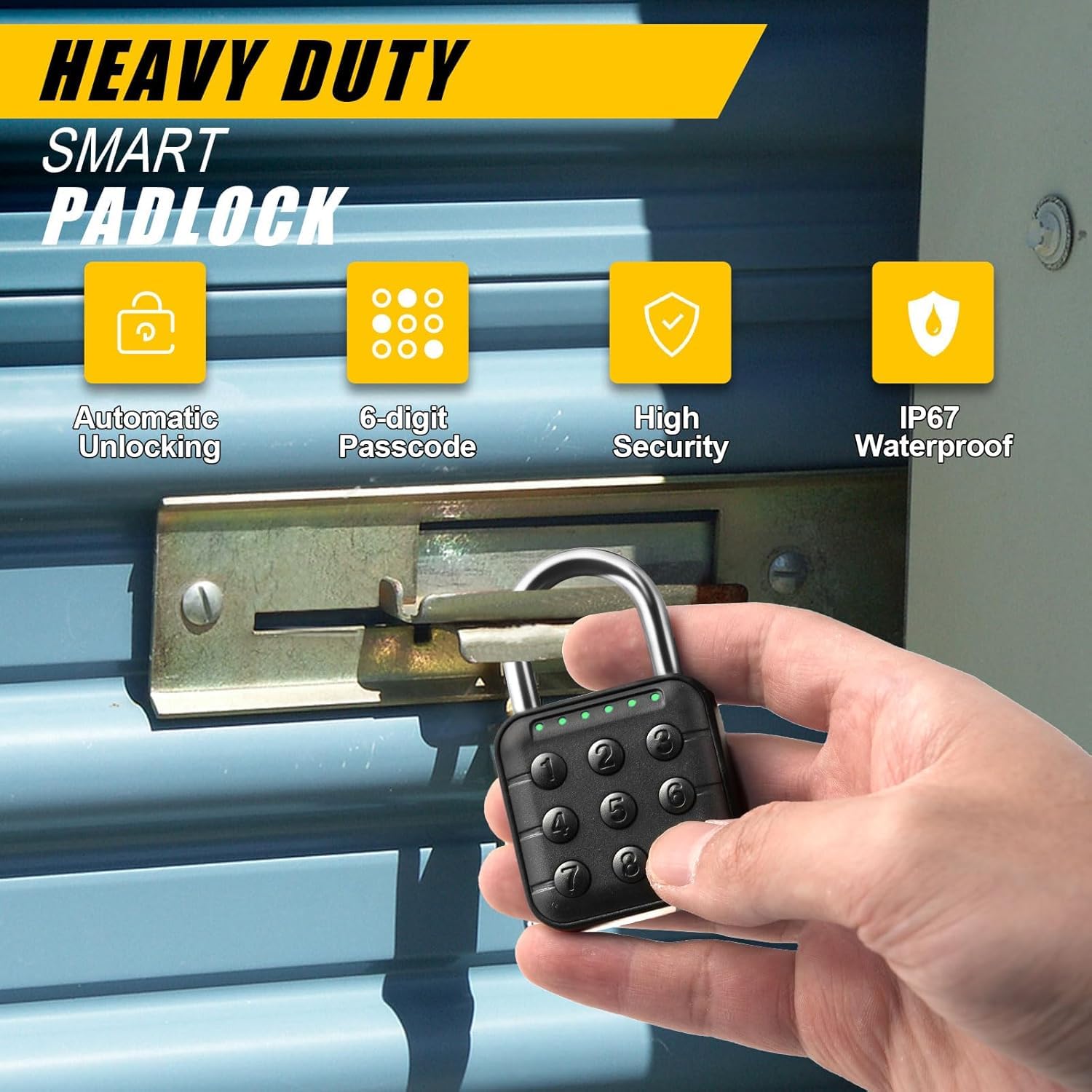 Zinc Alloy Combination Padlock 6 Digit Combination Padlock Gate Lock - View #5
