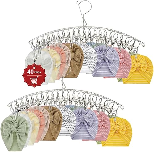 40 clips de almacenamiento para la pared de la puerta, ganchos para sombreros para organizador de armario y almacenamiento para gorras de béisbol, disponible en Yaxa Mexico