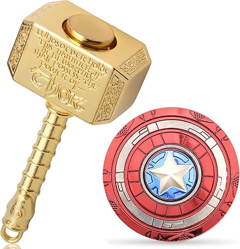 Vista 15 de Fidget Chain Hammer Spinners Metal Cool Finger Hand Spinner Fidget Cube Block Ansiedad Juguete Enfoque Cobre Fidget Juguetes para la ansiedad Gyro