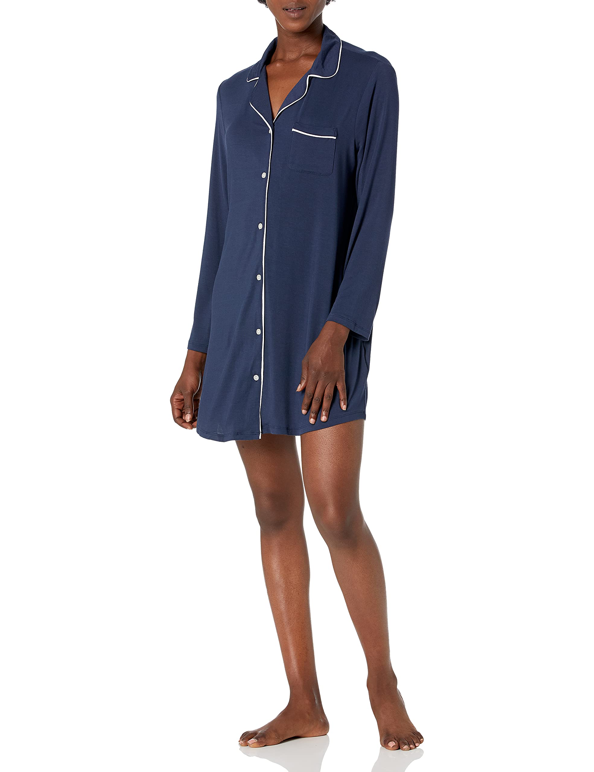 Amazon Essentials Women's Piped Nightshirt, Size Small 
