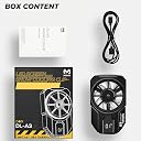 WRADER Phone Cooler for Gaming for Game Long Filming Mobile Gaming Fan Mobile Cooling Gadget (Black, ABS Body, DLA3 Model) gallery image