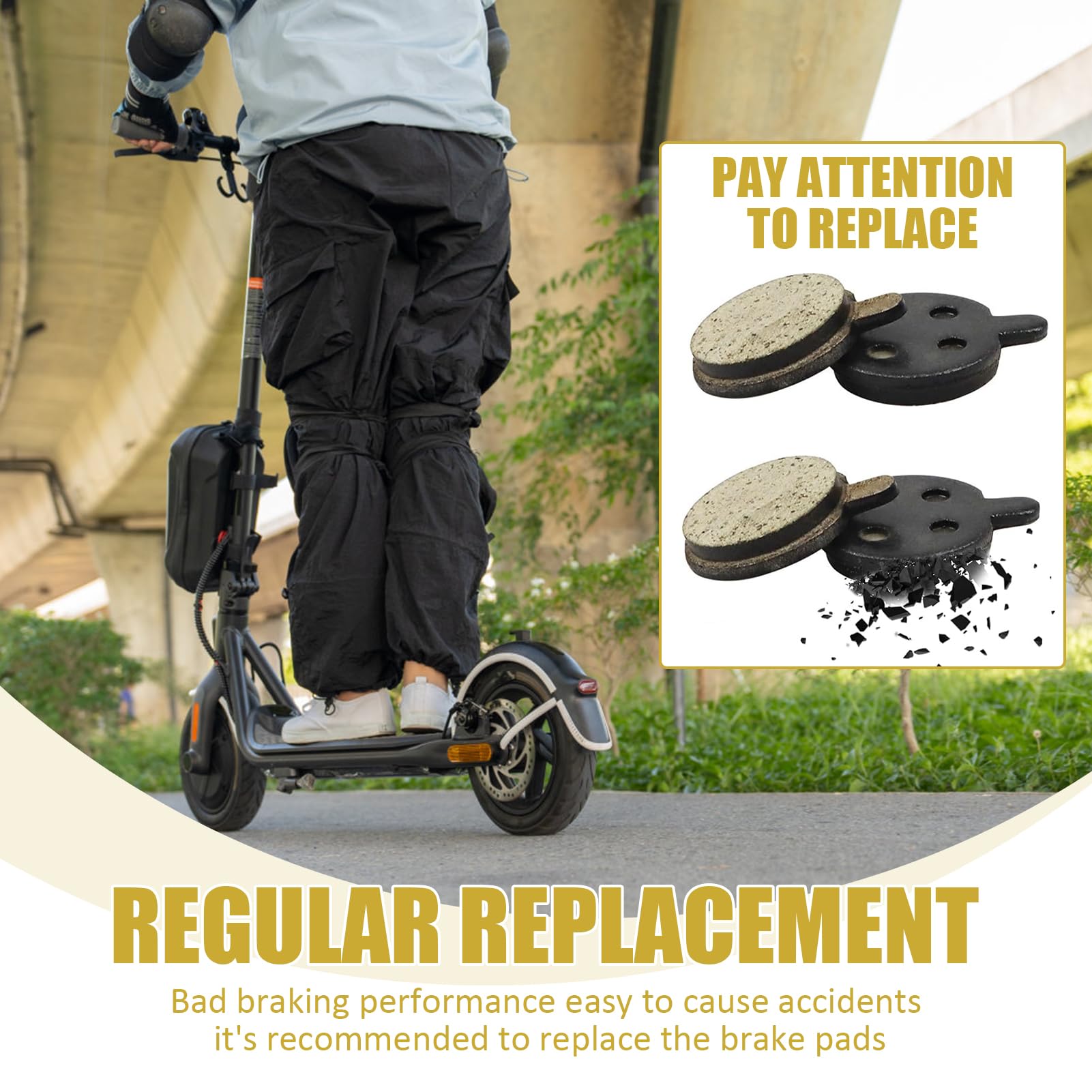 Plaquettes De Frein Trottinette Électrique 4 Pièces - Compatibles Xiaomi Mi 1S Essential Pro 2 M365 Pro - Disque Rond