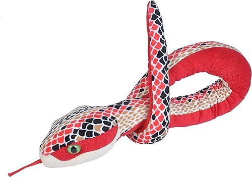 Wild Republic - Peluche de serpiente de peluche, regalo para niños, Escamas rojas, 54"