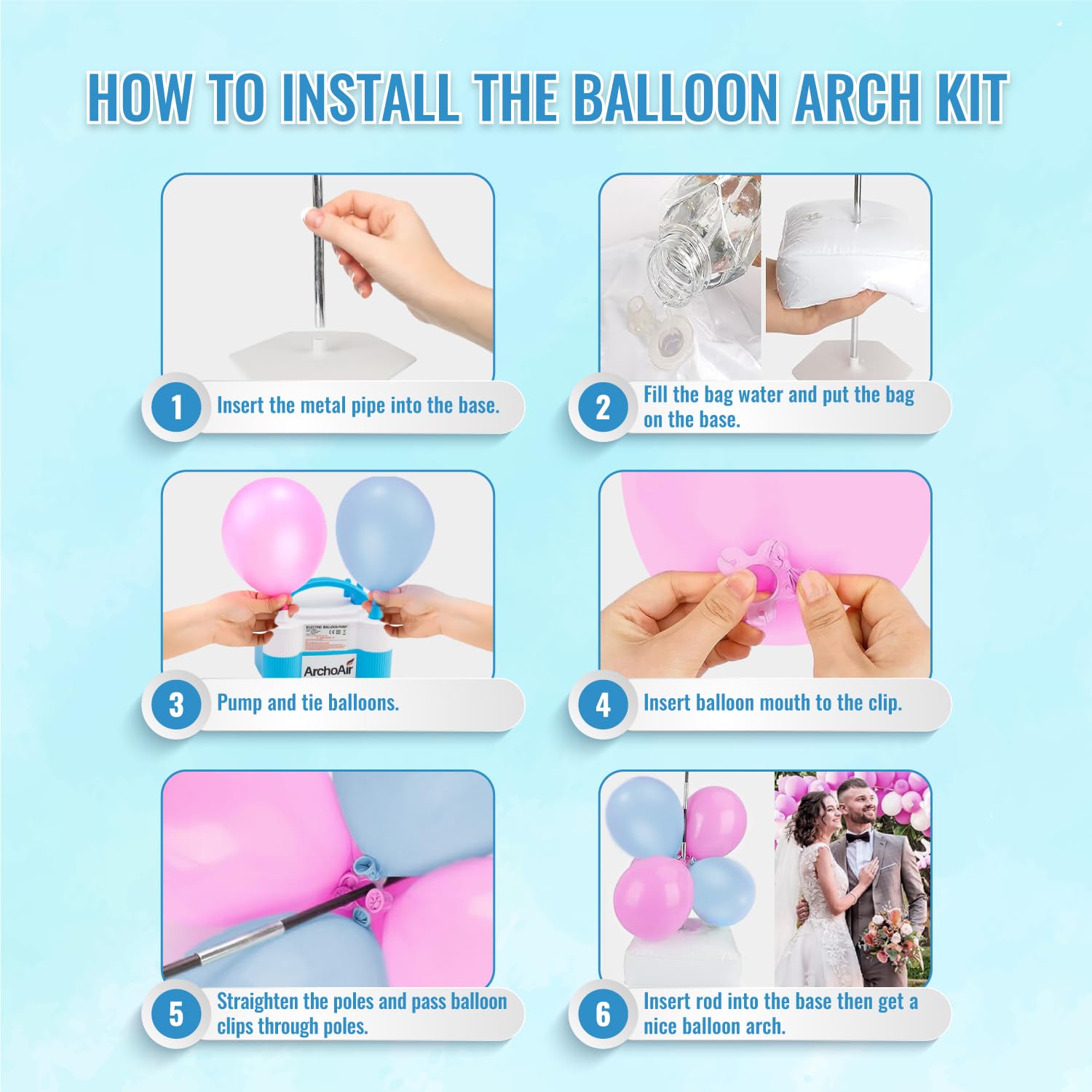 Pompe à Ballons Électrique – Gonfleur Rapide pour Ballons Latex – Idéal Arche de Ballons, Mariage, Anniversaire, Décoration de Fêtes