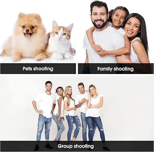 Miniatura 6 de Telón de fondo blanco de 10 x 20 pies para fotografía, diseño de doble bolsillo de doble tamaño para sesión de fotos de retratos, fiestas y video