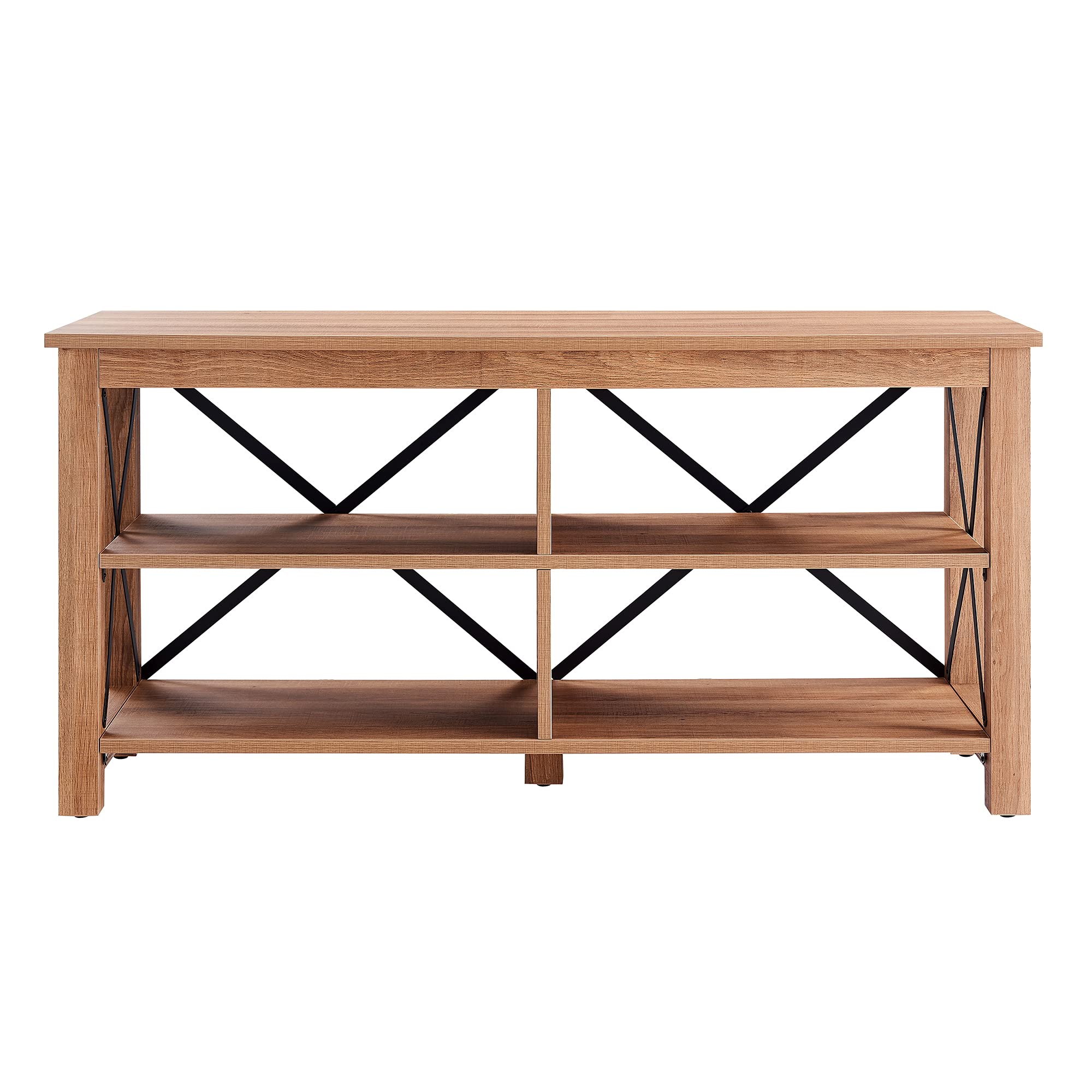 Henn&Hart Rectangular TV Stand for TV's up to 55" in Golden Oak, TV Stands for the Living Room