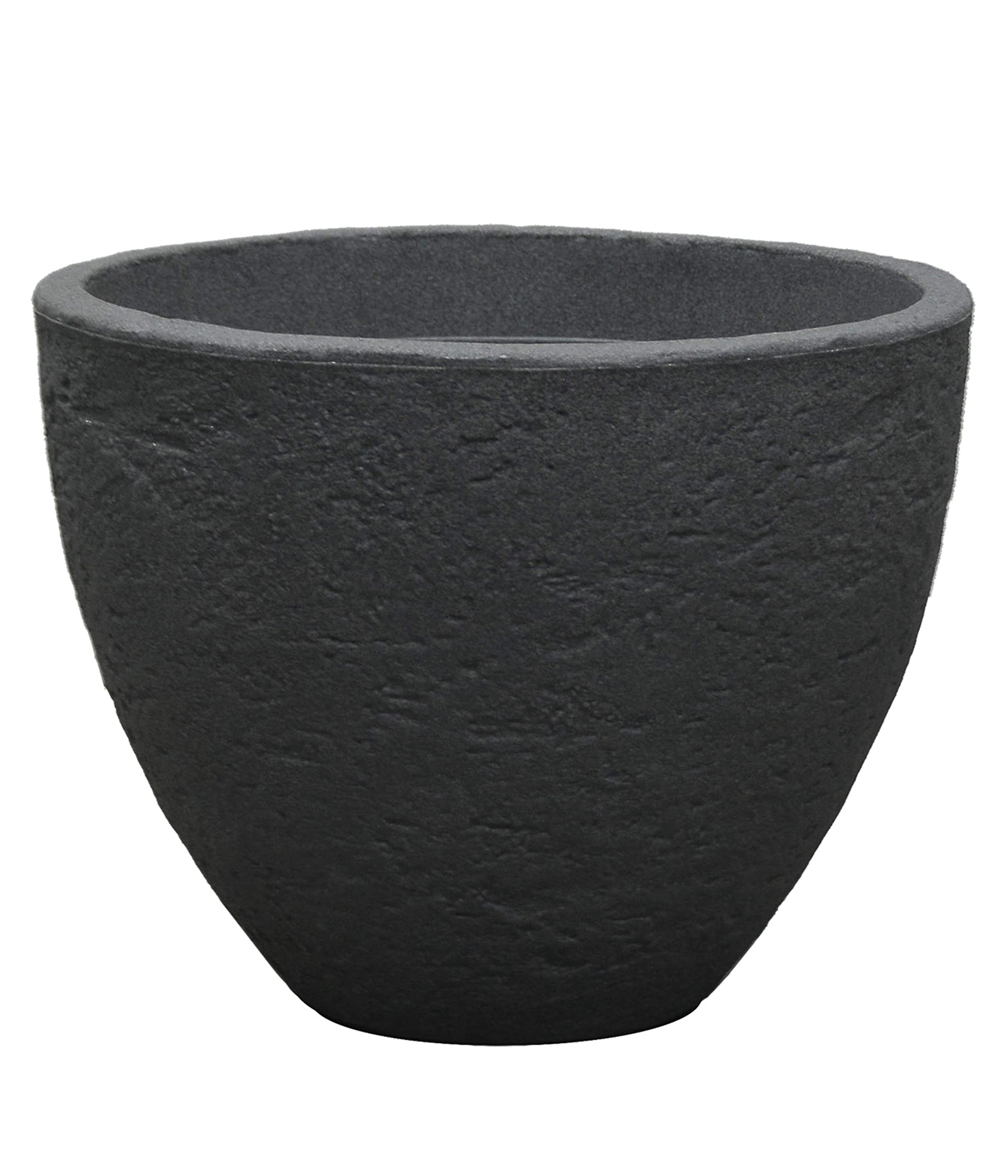 Dehner Stone Plant Pot 40 cm Height Approx. 31 cm Plastic Anthracite