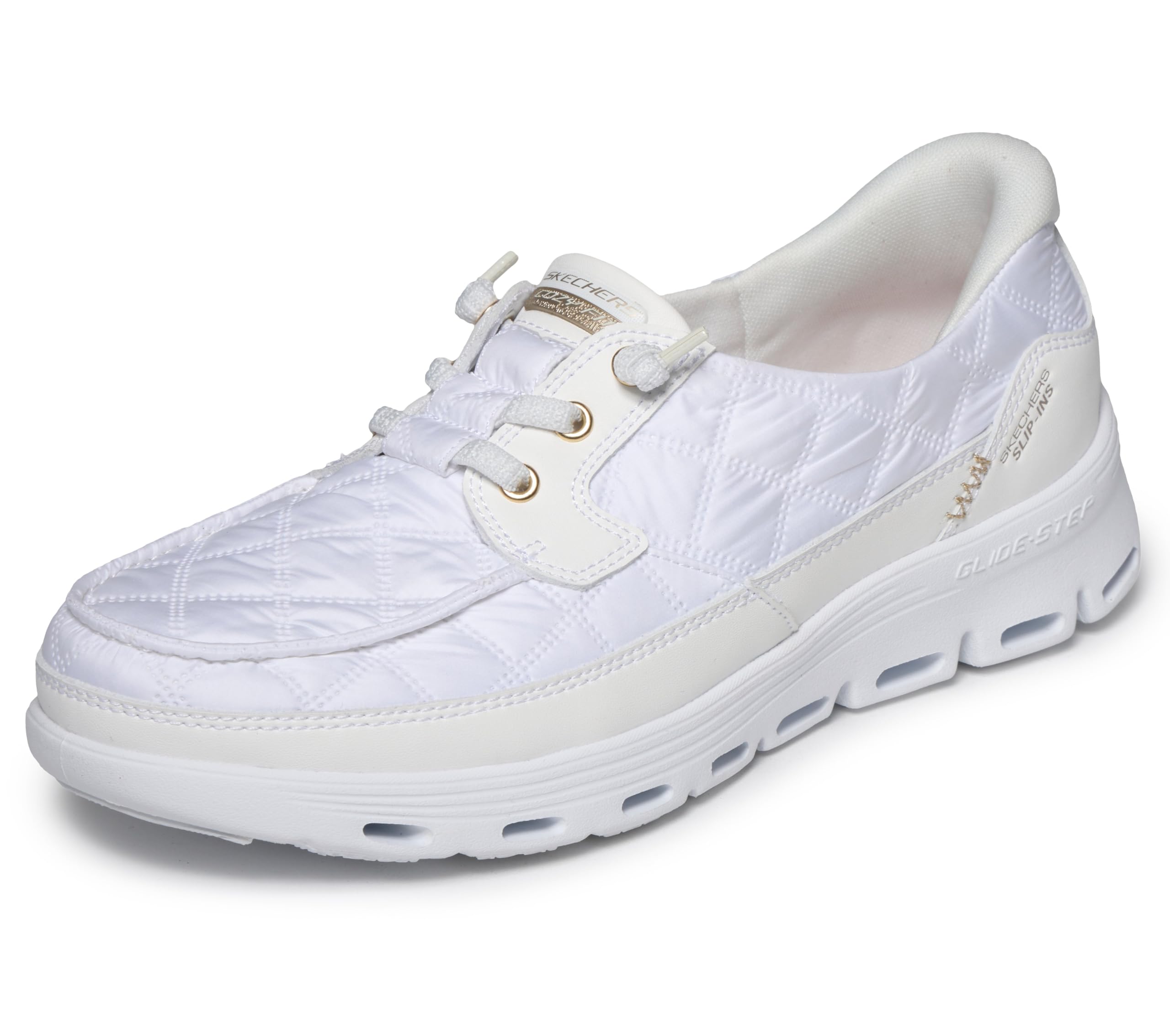 Skechers Damen Cozy Fit Hands Free Slip-ins On-the-go Glide-Step Serene Quilted Boat ShoeBootsschuh