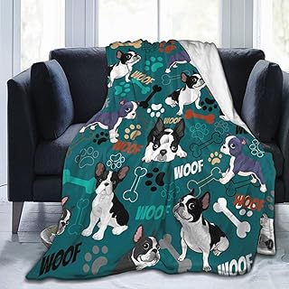 Boston Terrier Blanket Soft Cozy Boston Terrier Throw Blankets for Kids Girls Women Adults Boston Dog Lover Gifts 50
