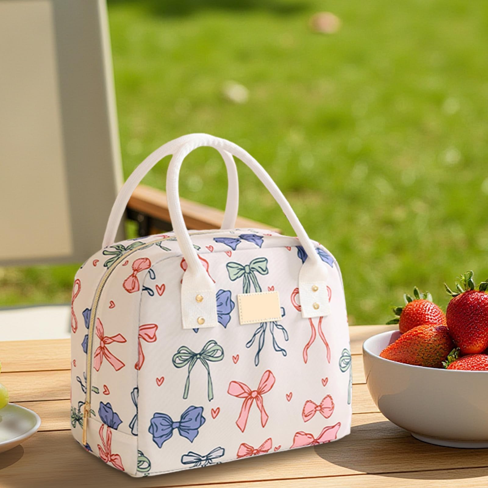 Isolierte Lunchbox, wiederverwendbare, auslaufsichere Schleifenbox, wiederverwendbarer Beutelhalter – für Mädchen, Kinder und Erwachsene, Schule, Büro, Arbeit, Reisen, Camping, Picknick, Essen un