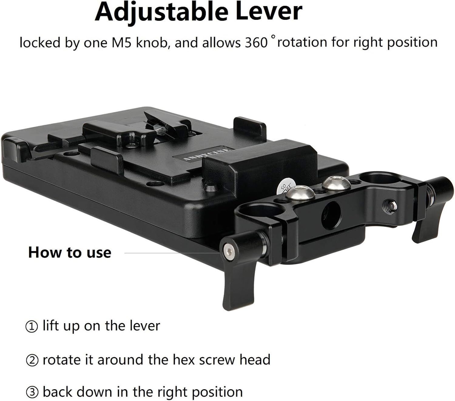 Flаѕh Sаlе Buу 1 gеt 1 ANDYCINE V Mount Battery Plate with 12V/7.2V/5V Output 15mm Rod Adapter for BMPCC 4K 6K/DSLR Camera Canon Sony Nikon Panasonic Fujifilm