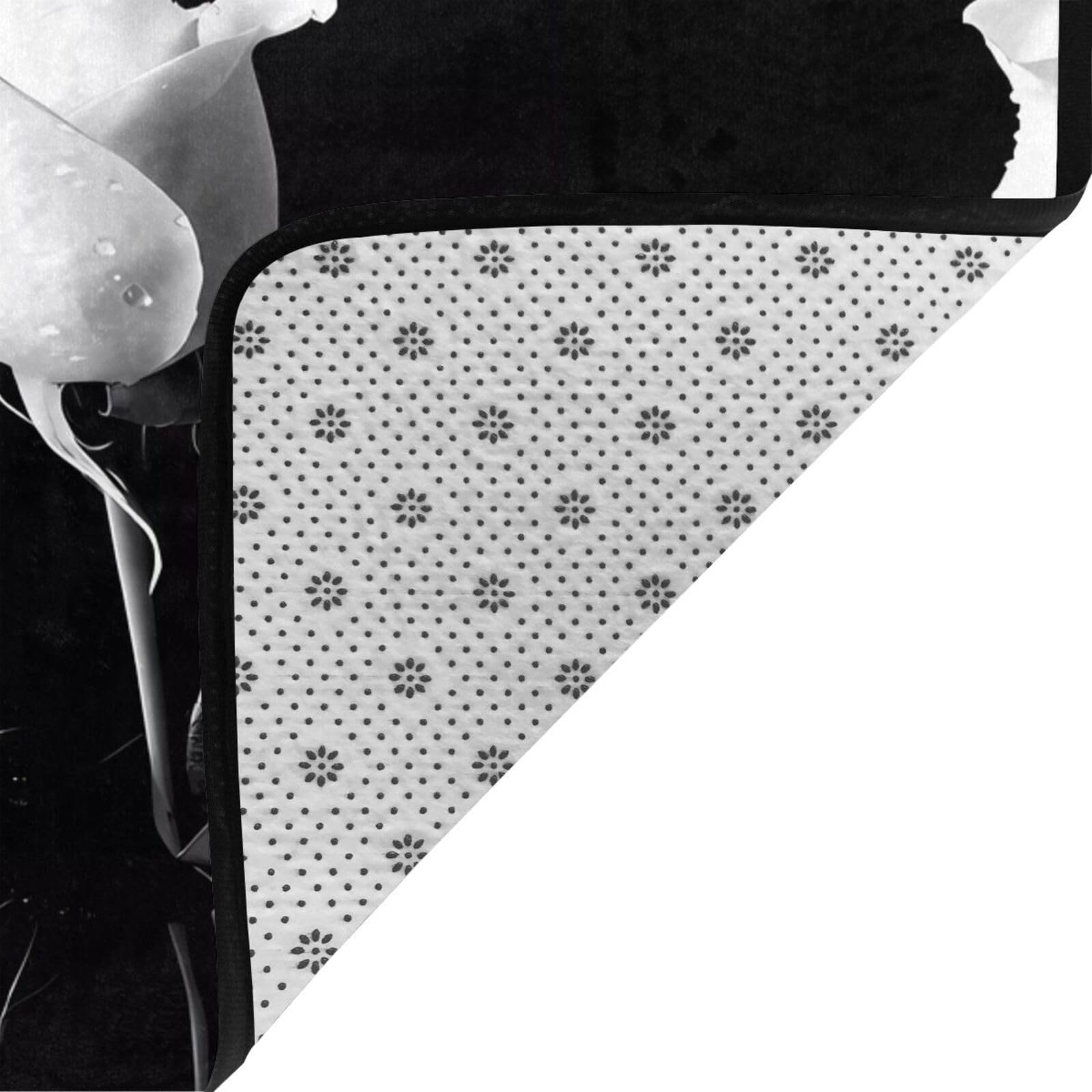 Tapis de sol antidérapant en peluche monochrome imprimé rose 203,2 x 147,3 cm – Confort bien conçu pour votre oasis d'intérieur