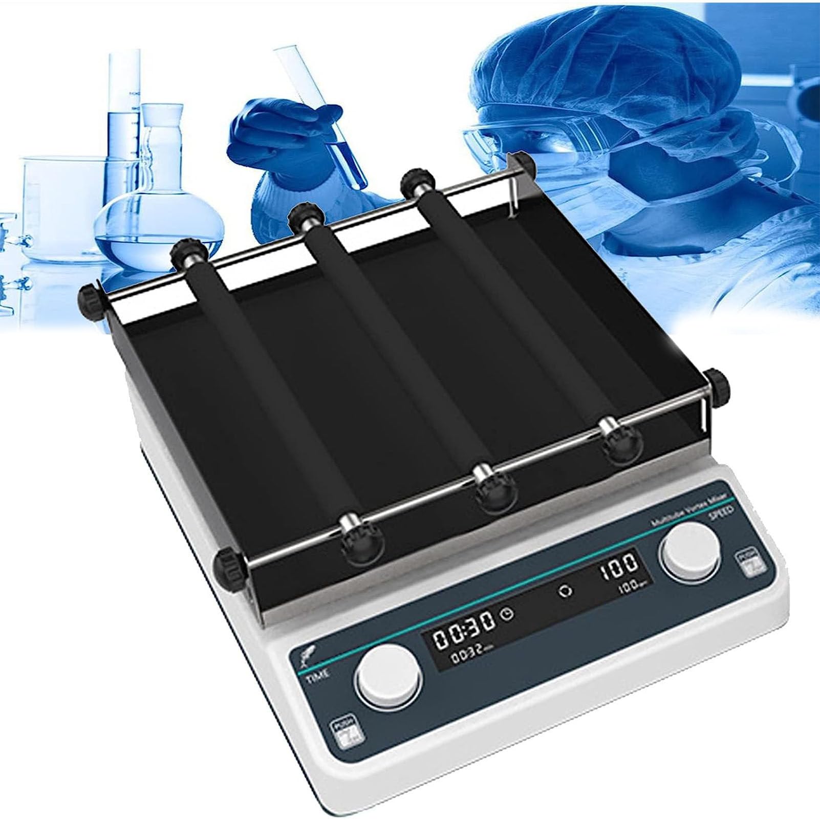 Lab Digital Orbital Shaker, Orbital Rotator Shaker with Anti-Slip Platform and Adjustable Speed at 40-200rpm, Larger Working Platform for Chemical Biological,OS-20Pro