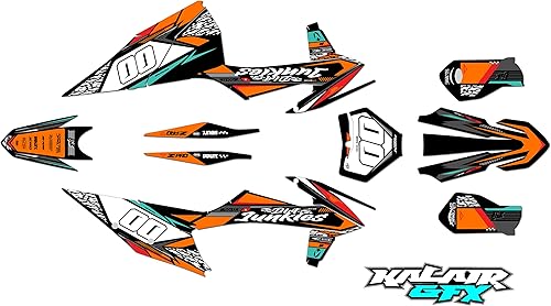 Miniatura 9 de Kit de gráficos para KTM Enduro 4-Stroke 250 XC-F, 350 XC-F y 450 XC-F años 2019, 2020, 2021 y 2022 Rugged Series Smoke 21 Mil - Adhesivo de
