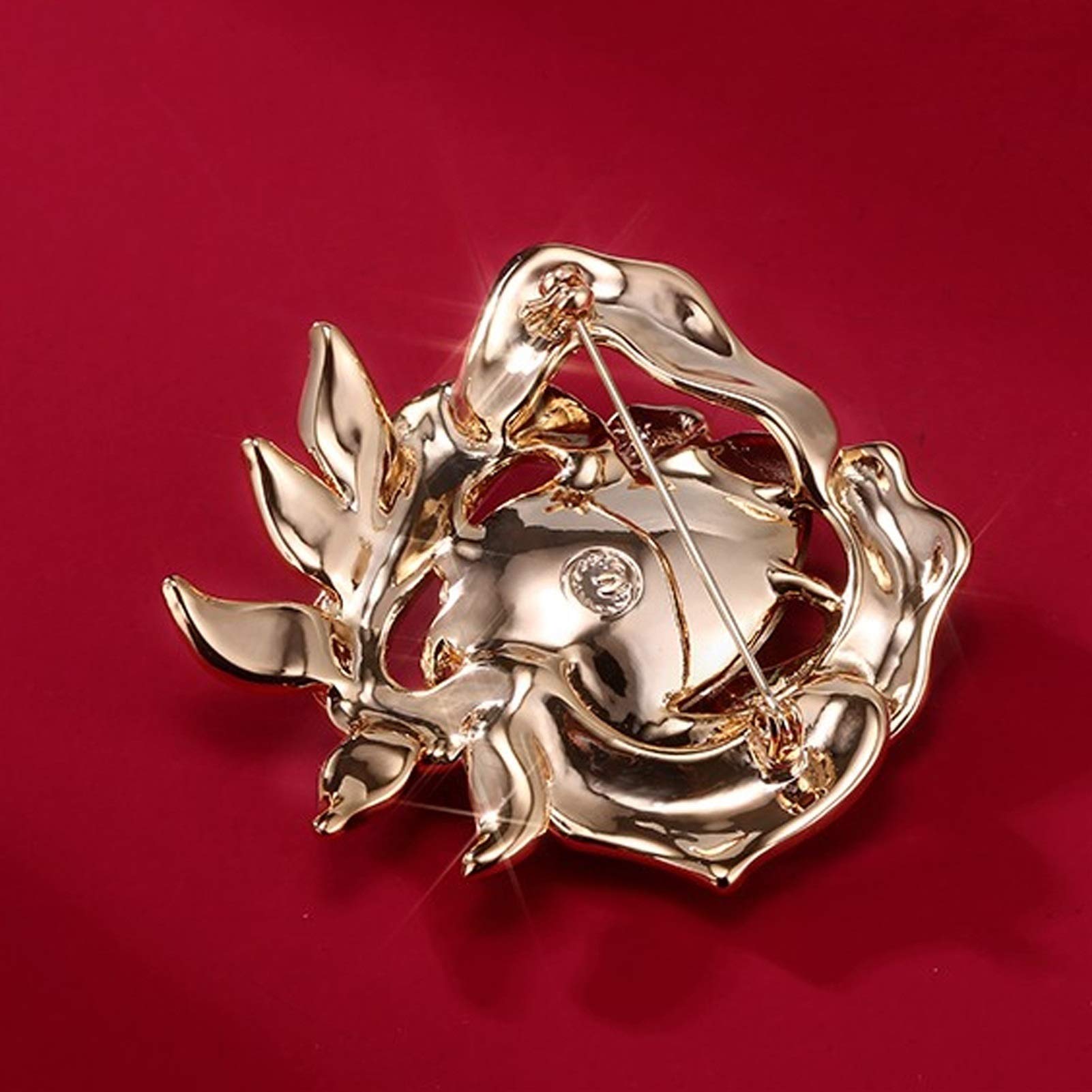 Broszka przypinki do klapy Unikalna Róża Broszka Elegancka Dama Akcesoria Corsage Lapel Scarf Odzież Corsage Panie Birthday Prom Walentynki Dekoracyjne dla Kobiet Dziewczyn Kostium Akcesoria
