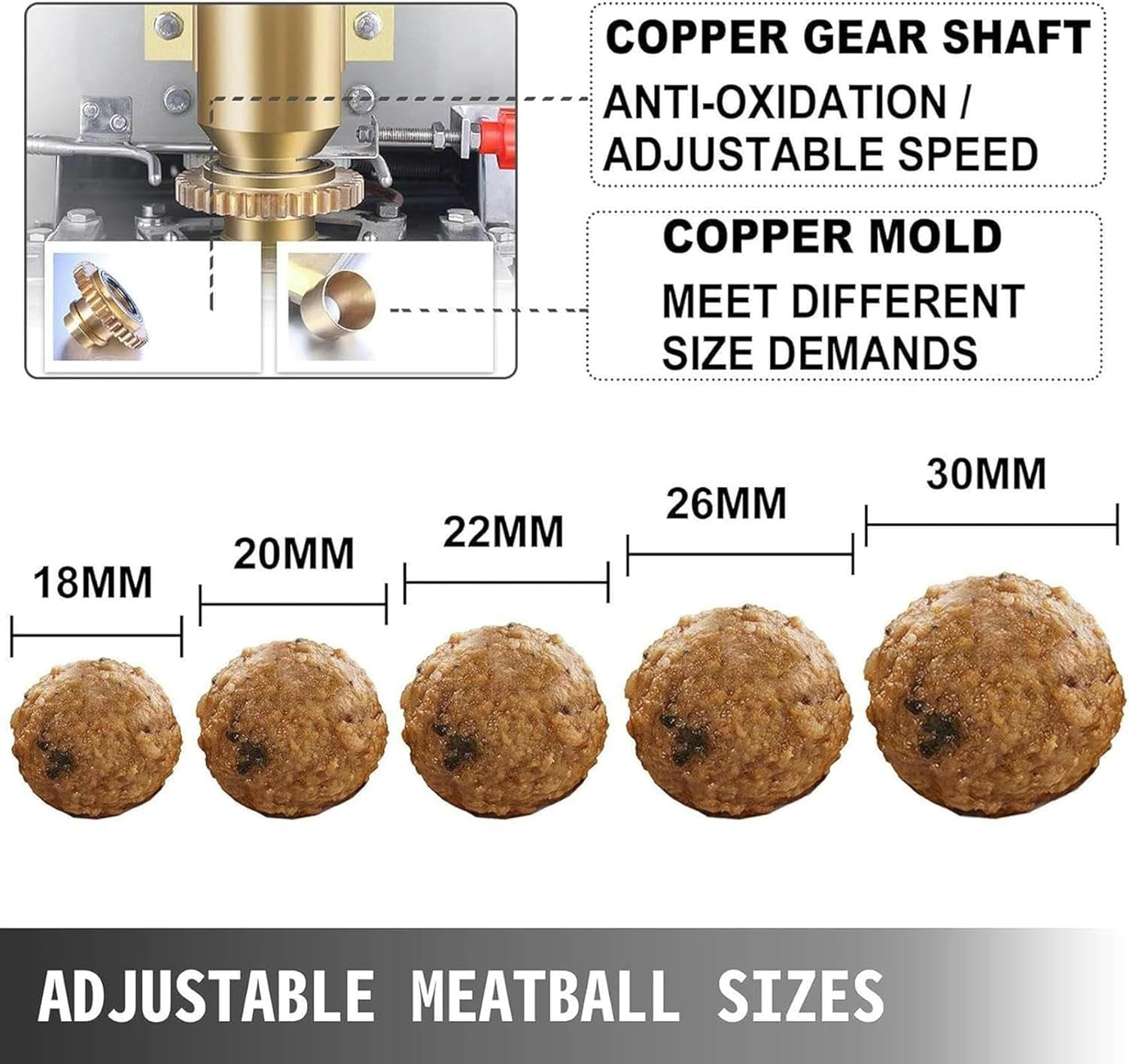 Commercial Meatball Forming Machine, 280pcs/min Automatic Meatball Making Machine, Electric Pork Ball Maker Tool