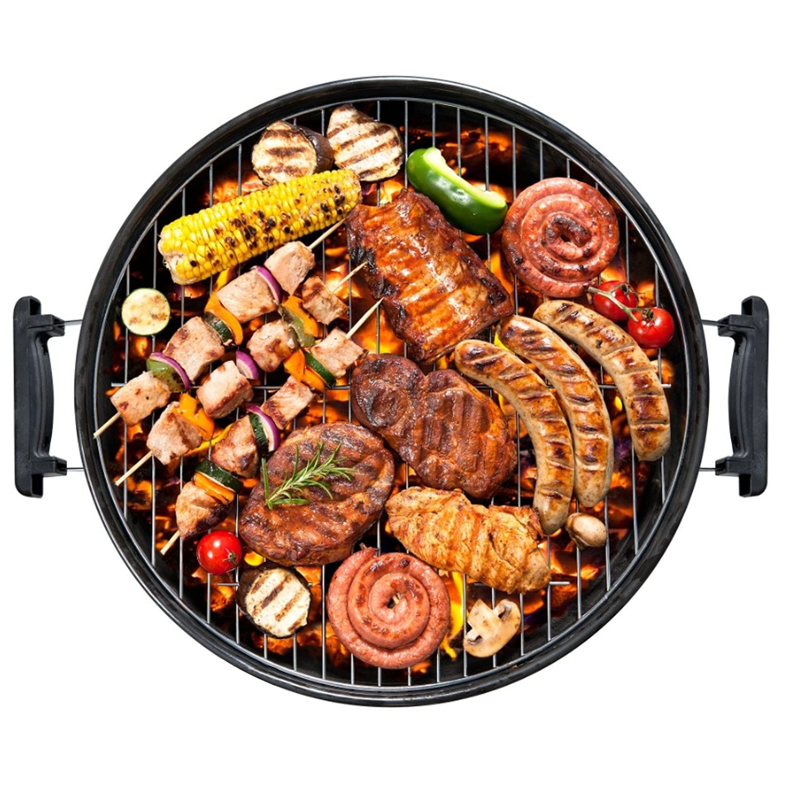 Ruszt do grillowania, okrągły, Ø 38 cm, 11 Barów, Rozstaw 3cm, ze stali nierdzewnej, akcesoria do rusztu, kratki grillowej, BBQ, łatwy do czyszczenia