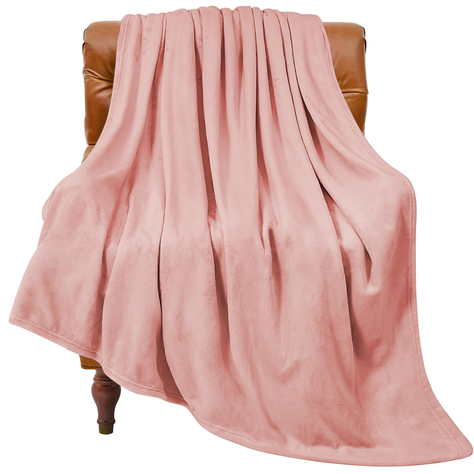 BEDELITE Fleece Blanket Soft Plush Throw for Couch Pink 50"x60" | Ultra Soft Fleece, Plush Microfiber, Lightweight Warmth, All Season Comfort, Fade Resistant, Machine Washable, Couch Sofa Bed