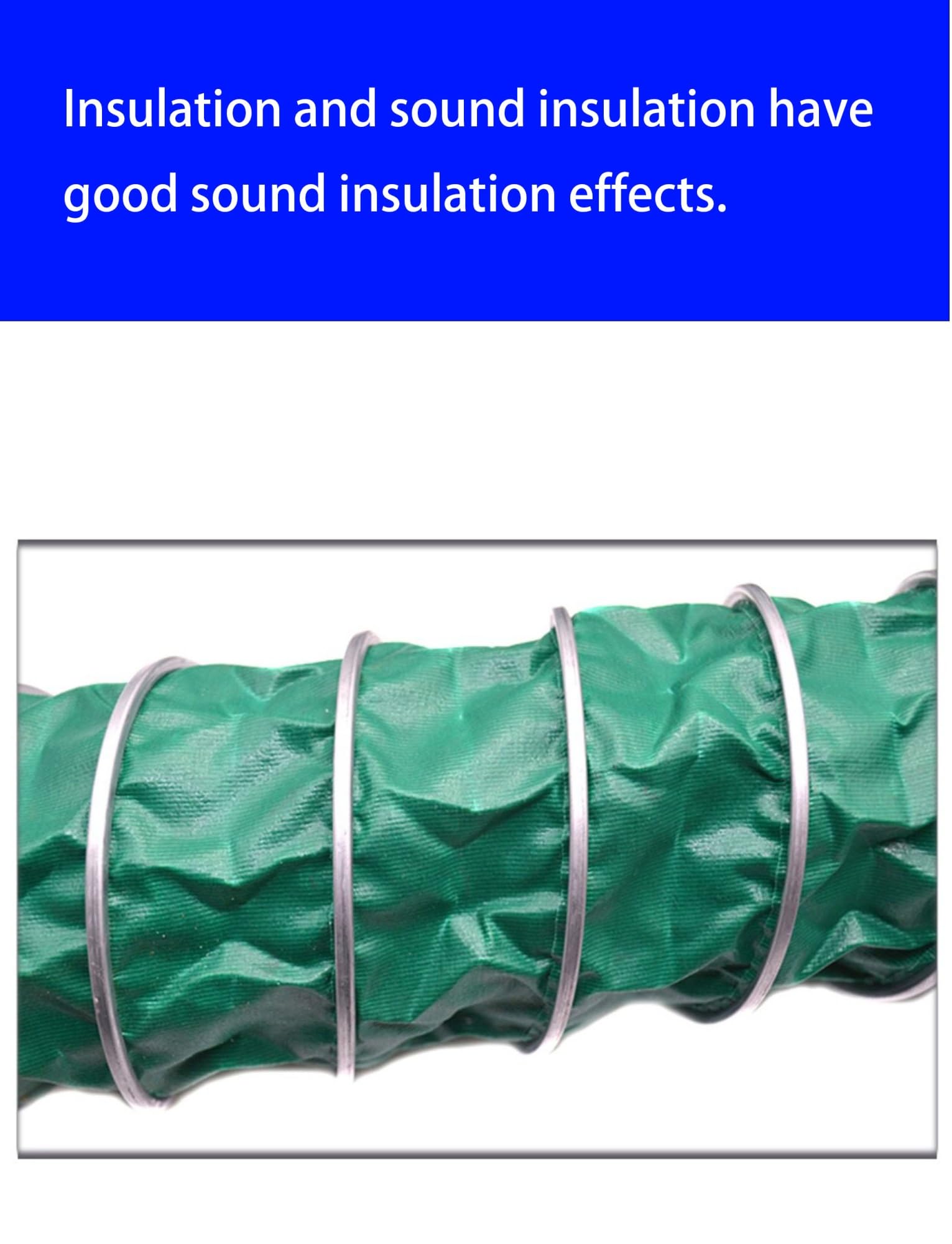 Manguera de conducto flexible aislada: ventilación resistente para espacios reducidos, secadora, HVAC, escape de garaje, soplador y extracción de humos, retardante de llama