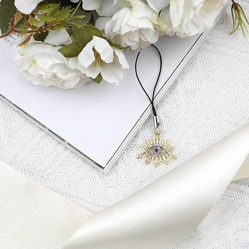 Miniatura 4 de Cadena de teléfono con diamantes de imitación, llaveros brillantes para mujer, regalo brillante para auriculares para niña Mal de