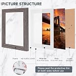 XUANLUO Picture Frames-4 Set 5x7 Picture Frame,Distressed Farmhouse Wood Pattern Photo frame,Display 4x6 with Mat or 5x7 Without Mat,Wall and Desktop Display Ideal for Home Decor,Multicolour