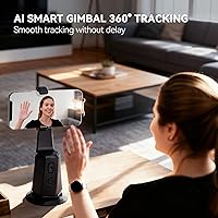 Vista 3 de weini Trípode de seguimiento facial automático con rotación de 360 grados con soporte, sin aplicación, soporte para cámara de teléfono con control