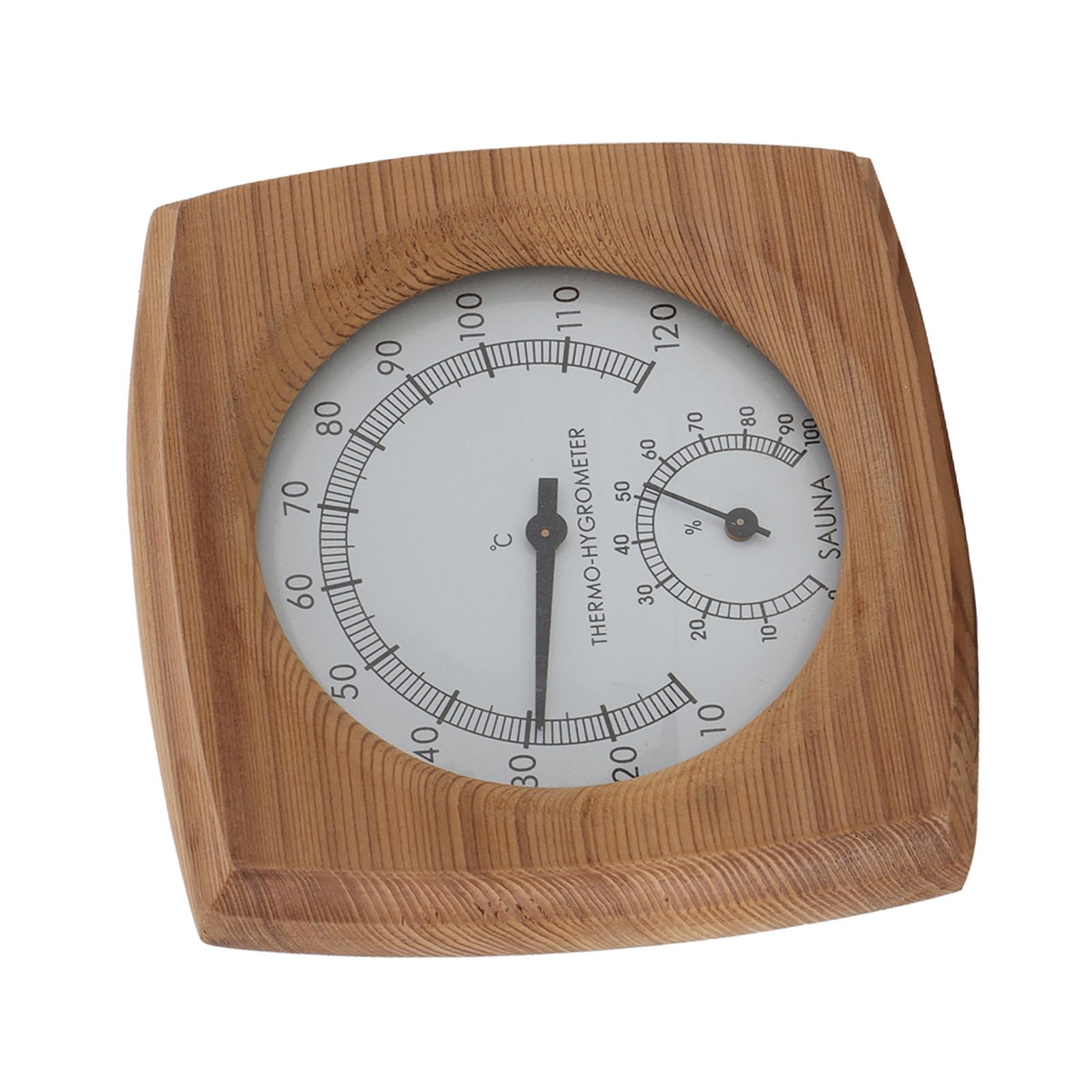 Mumusuki Termometro-igrometro in Legno per Interni 2-in-1 Igrometro Bagno Turco Accessori per Sauna Sauna per pareti Decorative