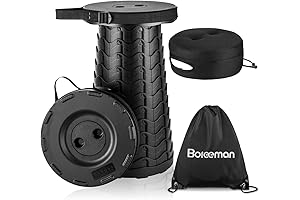 Upgraded Boreeman Telescoping Stool with Cushion