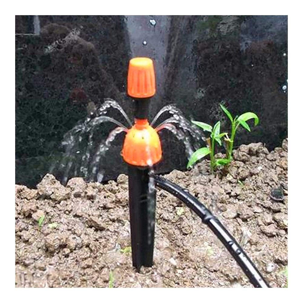 Gartenbetriebssystem-Werkzeuge 50 PC-Bewässerung-Sprenger Landwirtschaft Gartenbewässerung Dripper Garten-Schlauch-Düse 2 Arten von Funktionen for 1/4 Zoll-Schlauch (Color : Red)