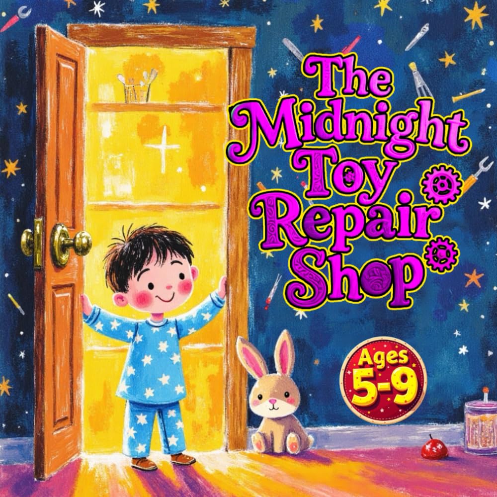 The Midnight Toy Repair Shop: A magical bedtime story where a boy discovers a secret workshop that fixes broken toys and helps mend hearts. A gentle, heartwarming adventure perfect for ages 5–9.