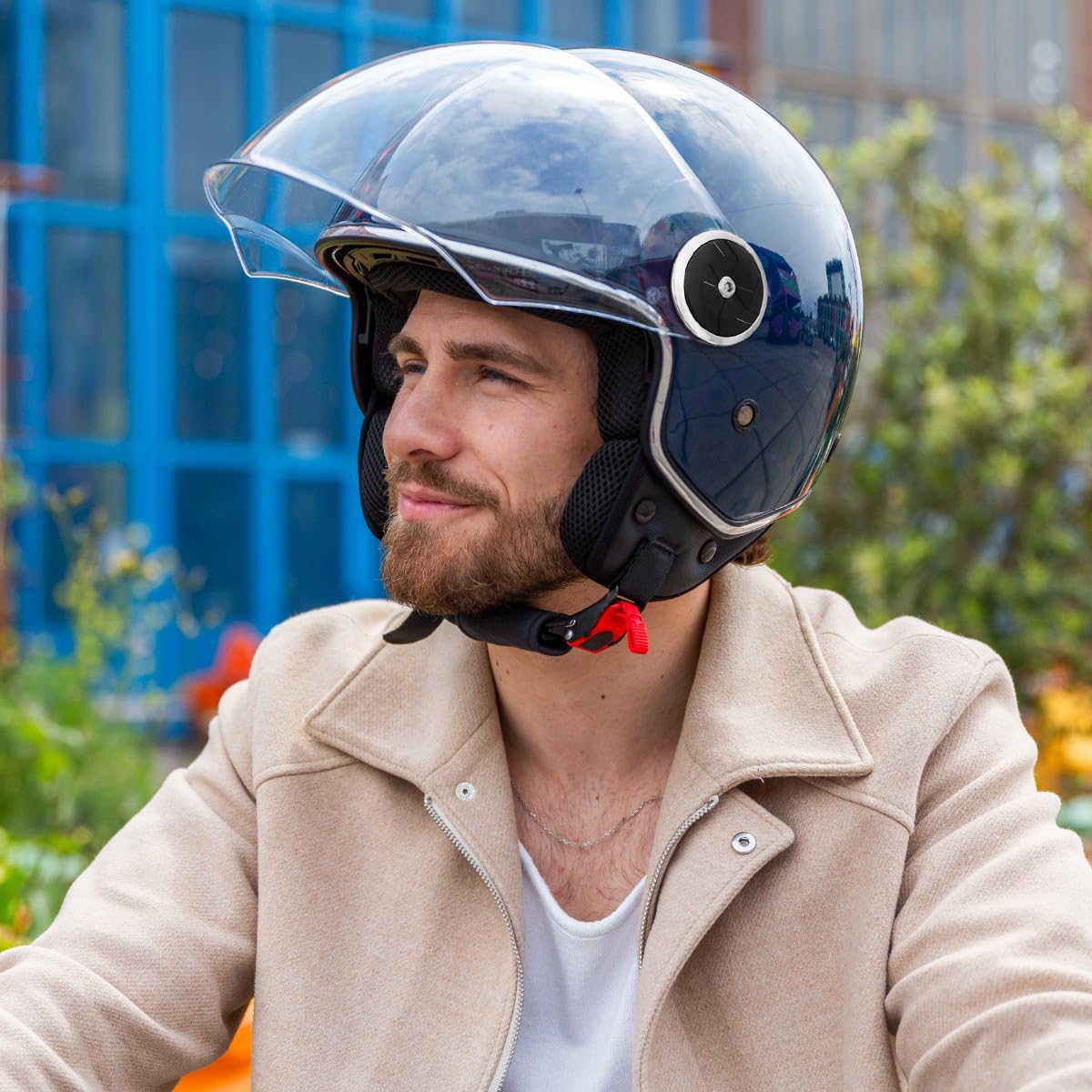 VINZ Tobia Casco Jet con Doble Visera | Casco Scooter & Moto & Ciclomotor | con Visera Solar | ECE 22.06 Homologado | En Tamaño XS - XXL | para Hombre y Mujer