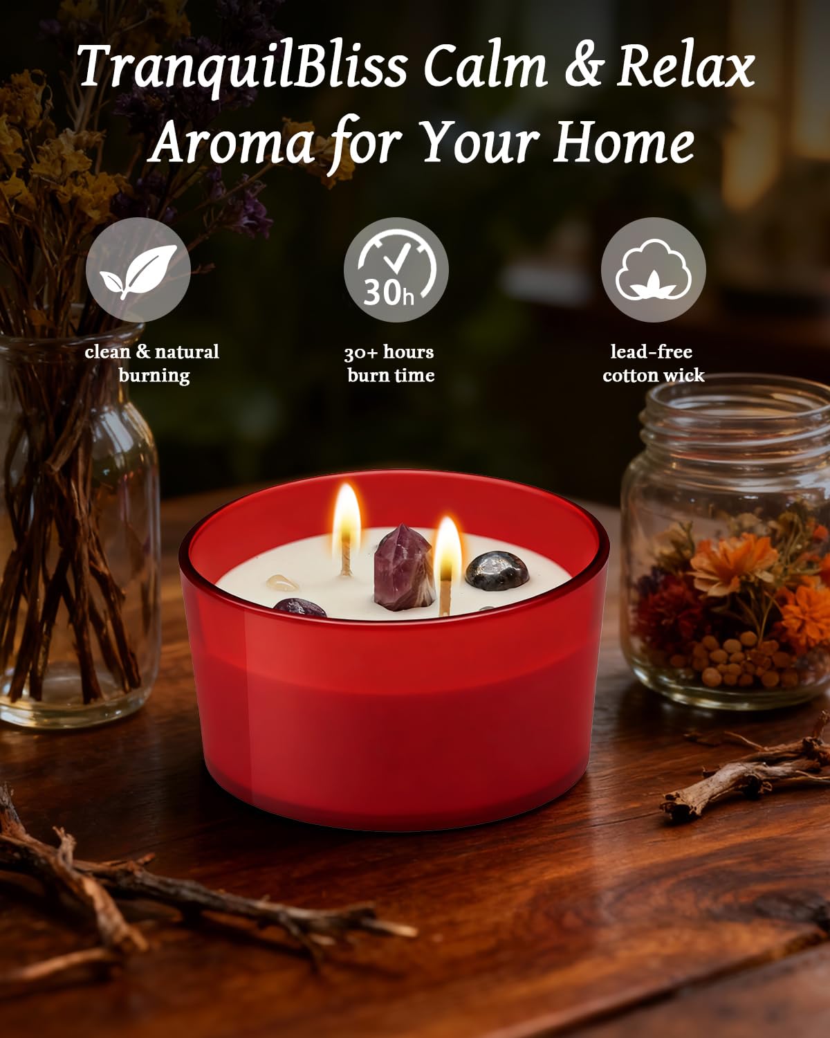 Velas perfumadas | Velas grandes de aromaterapia | Velas decorativas para el hogar para mujeres, mamá, esposa, novia | Vela perfumada para el hogar de larga duración para curación, yoga, aromaterapia