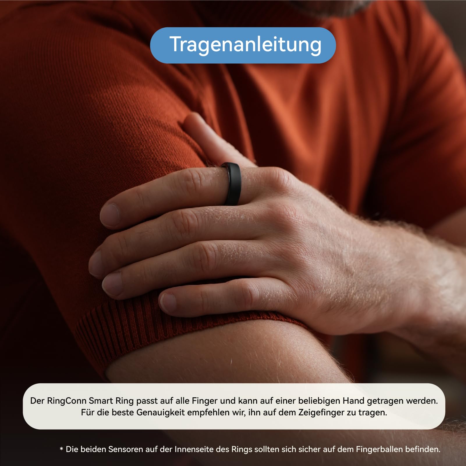 RingConn Gen 2 Smart Ring, weltweit erstes Schlafapnoe-Monitoring, Keine App-Abonnement, 12 Tage Akkulaufzeit, Stress-/Herzfrequenz-/Frauen-Gesundheits-Tracker, kompatibel mit Android und iOS